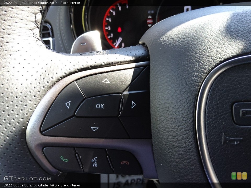 Black Interior Steering Wheel for the 2022 Dodge Durango Citadel AWD #144009225