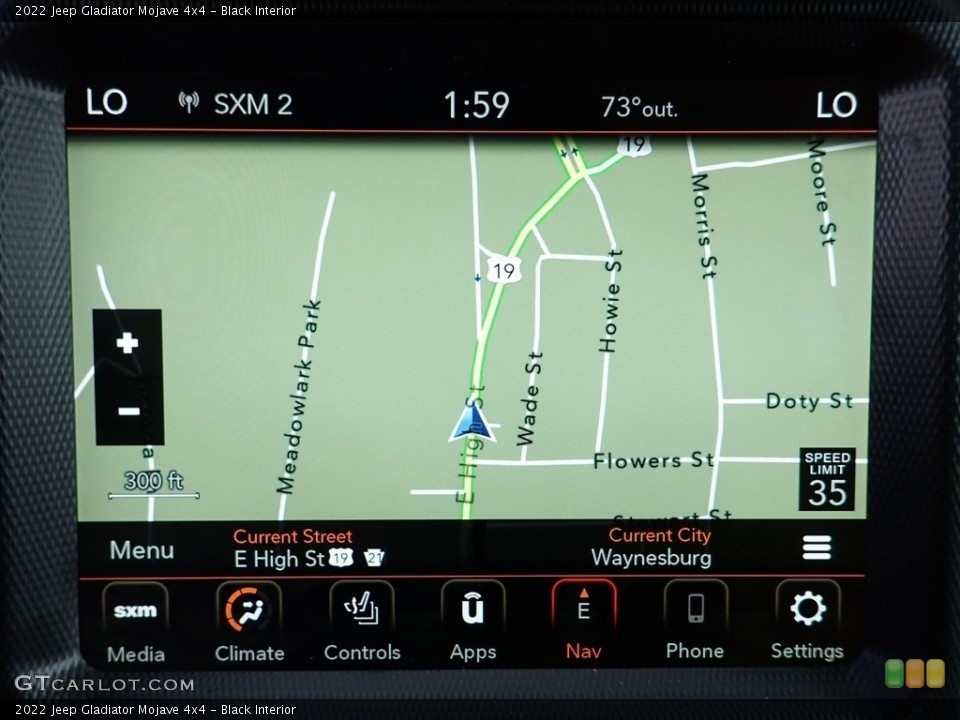 Black Interior Navigation for the 2022 Jeep Gladiator Mojave 4x4 #144009231