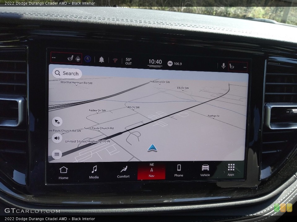Black Interior Navigation for the 2022 Dodge Durango Citadel AWD #144009339