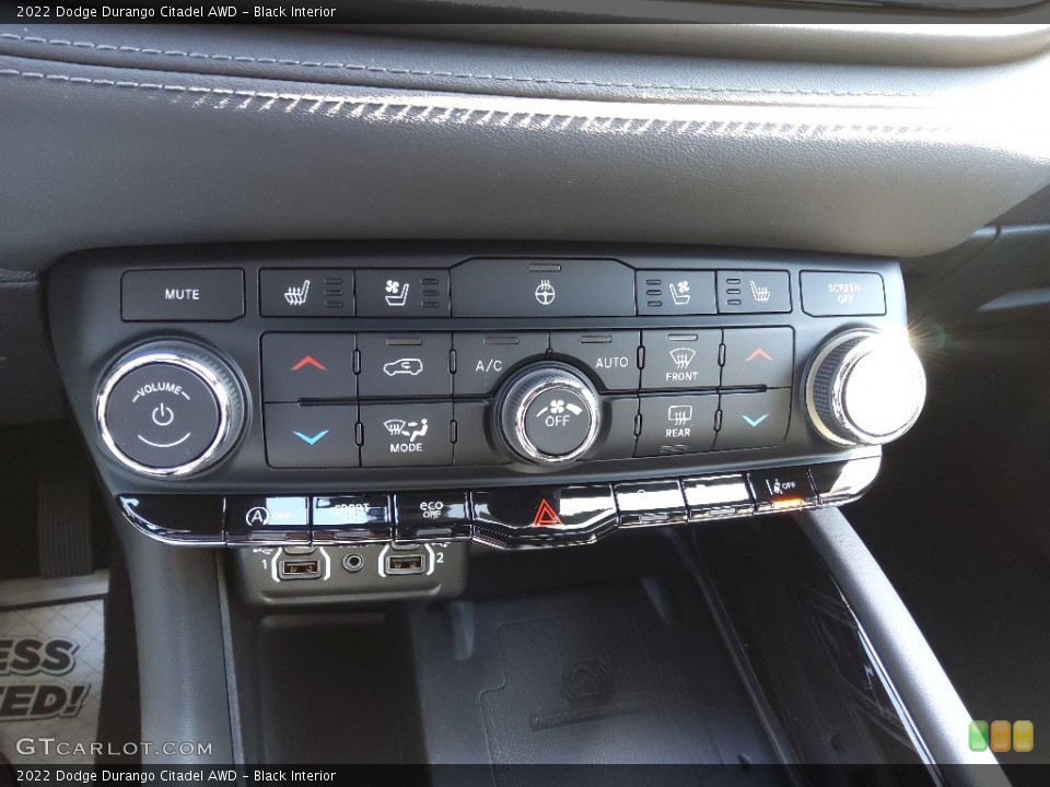Black Interior Controls for the 2022 Dodge Durango Citadel AWD #144009392