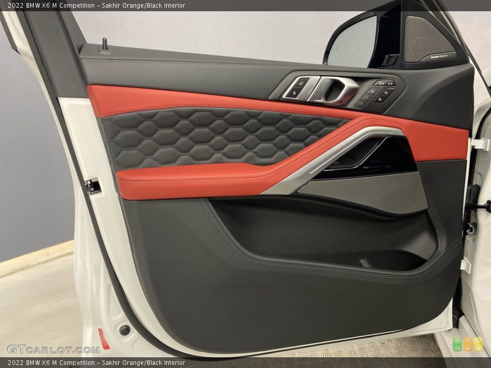 Sakhir Orange/Black Interior Door Panel for the 2022 BMW X6 M Competition #144009636