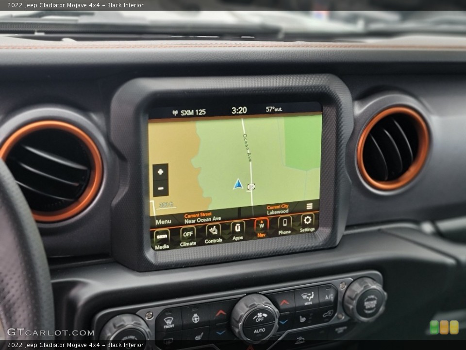 Black Interior Navigation for the 2022 Jeep Gladiator Mojave 4x4 #144009735