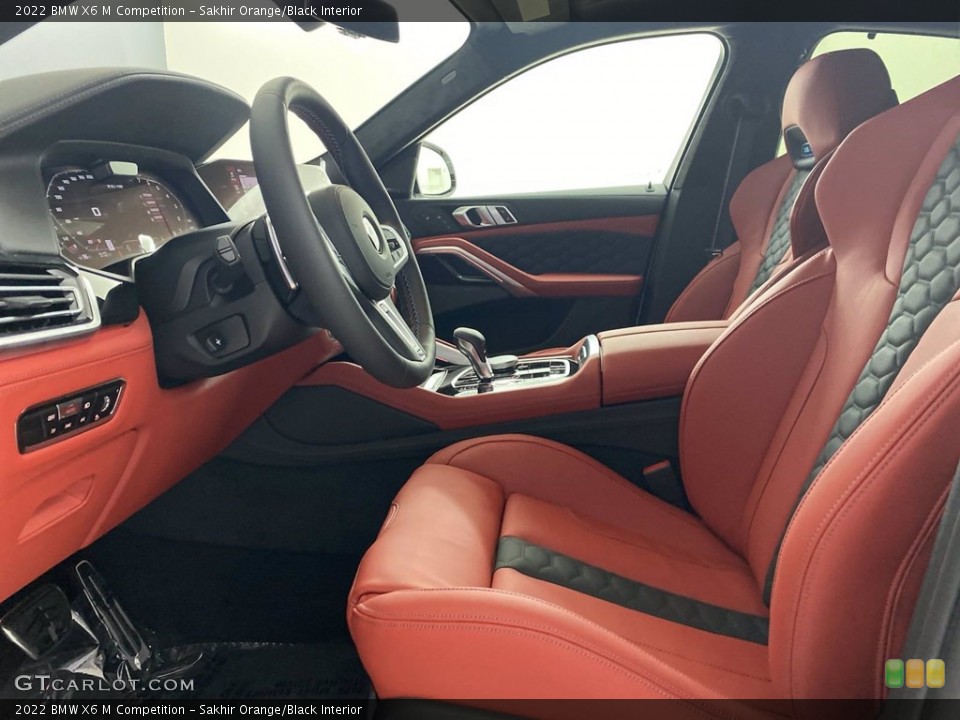 Sakhir Orange/Black Interior Front Seat for the 2022 BMW X6 M Competition #144009753