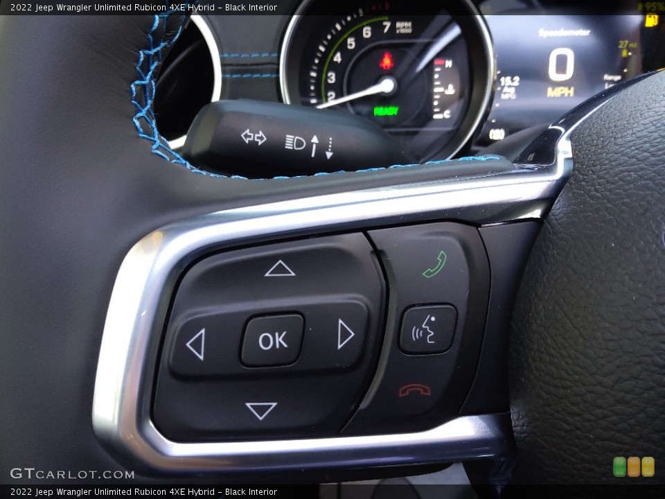 Black Interior Steering Wheel for the 2022 Jeep Wrangler Unlimited Rubicon 4XE Hybrid #144010518