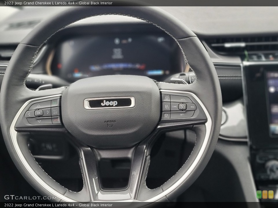 Global Black Interior Steering Wheel for the 2022 Jeep Grand Cherokee L Laredo 4x4 #144010530