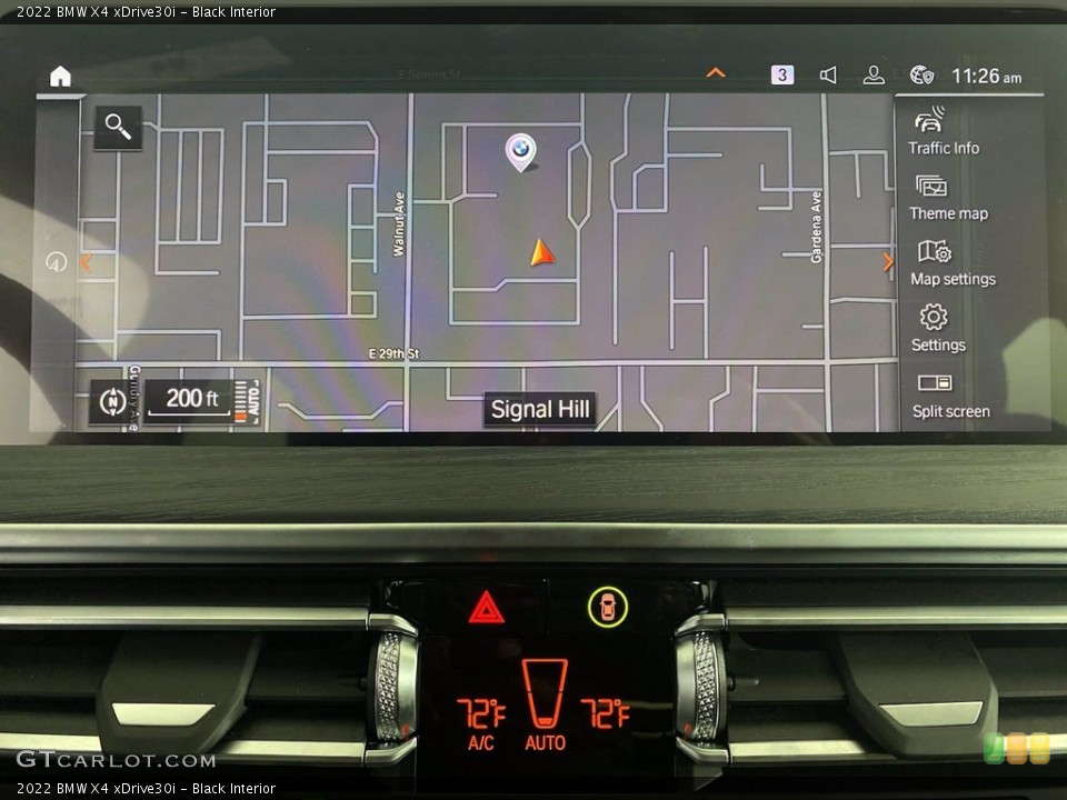 Black Interior Navigation for the 2022 BMW X4 xDrive30i #144010854