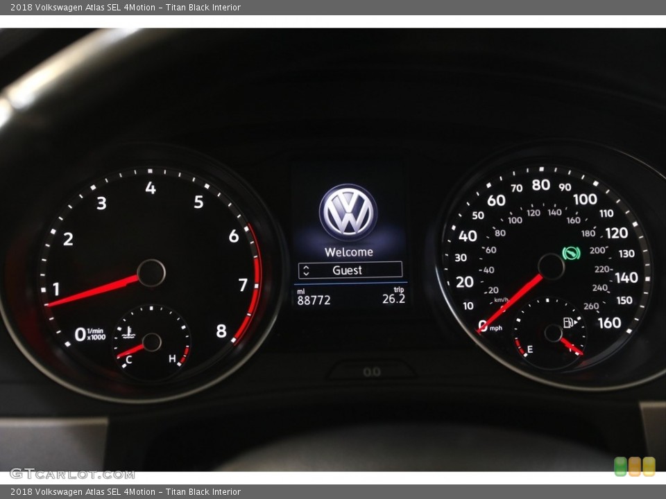 Titan Black Interior Gauges for the 2018 Volkswagen Atlas SEL 4Motion #144011004