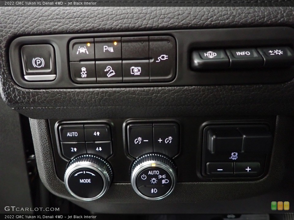 Jet Black Interior Controls for the 2022 GMC Yukon XL Denali 4WD #144011593
