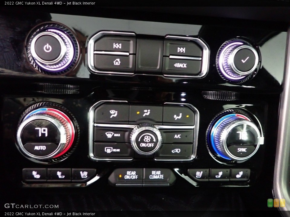 Jet Black Interior Controls for the 2022 GMC Yukon XL Denali 4WD #144011691