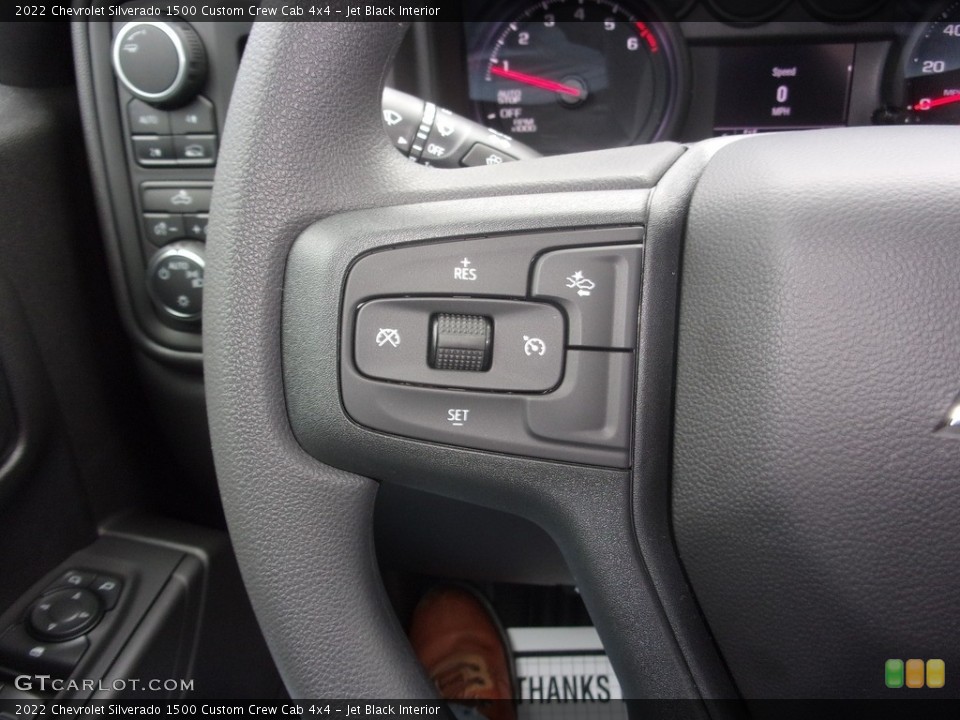 Jet Black Interior Steering Wheel for the 2022 Chevrolet Silverado 1500 Custom Crew Cab 4x4 #144013314