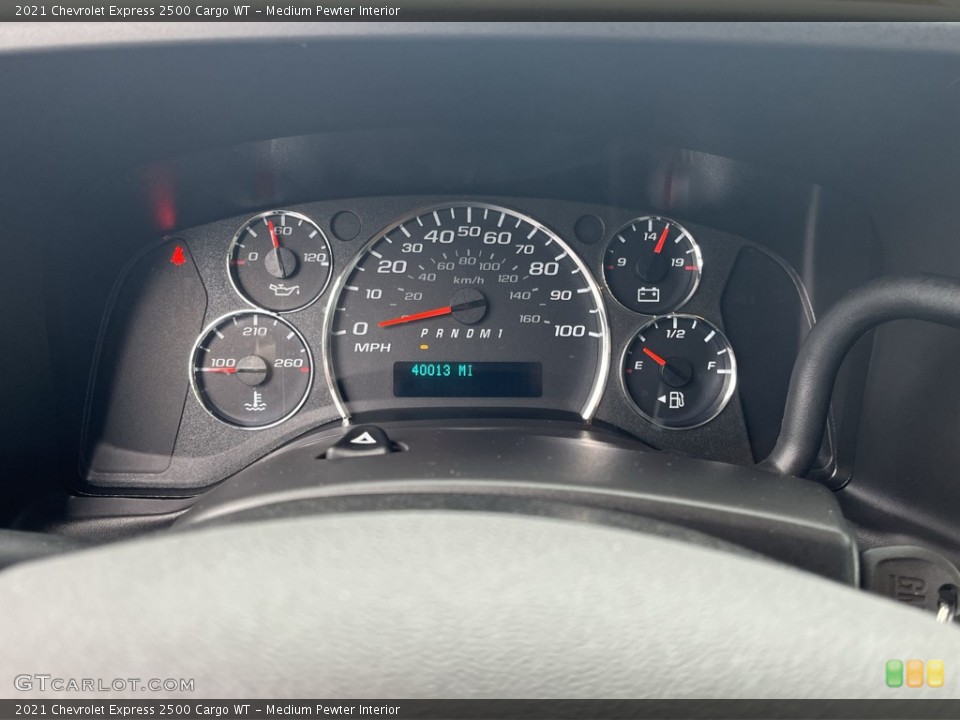 Medium Pewter Interior Gauges for the 2021 Chevrolet Express 2500 Cargo WT #144015818