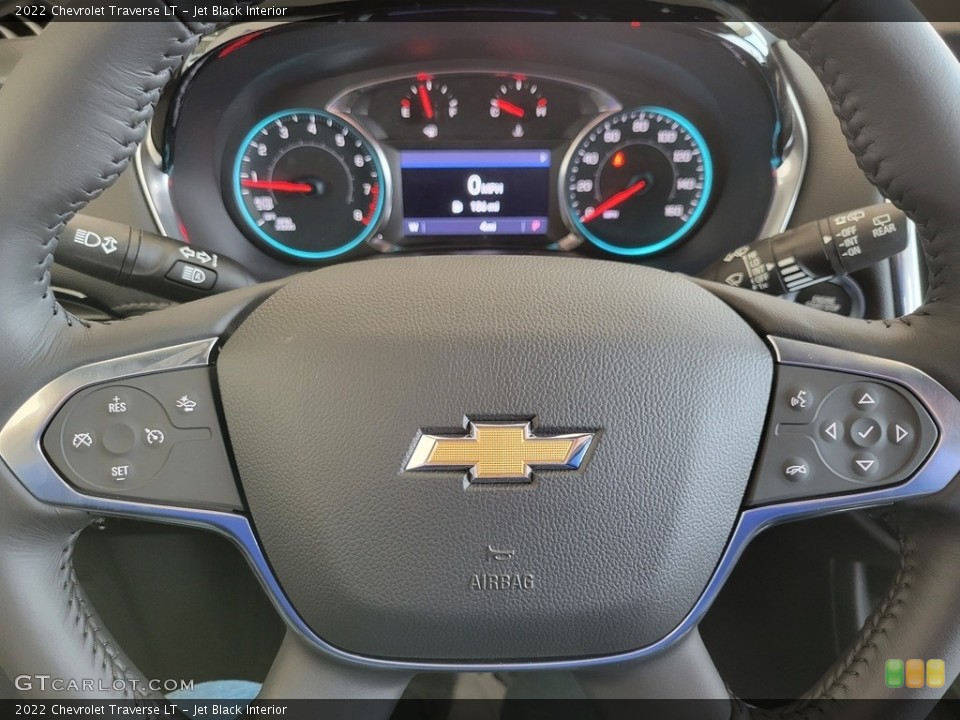 Jet Black Interior Steering Wheel for the 2022 Chevrolet Traverse LT #144015833