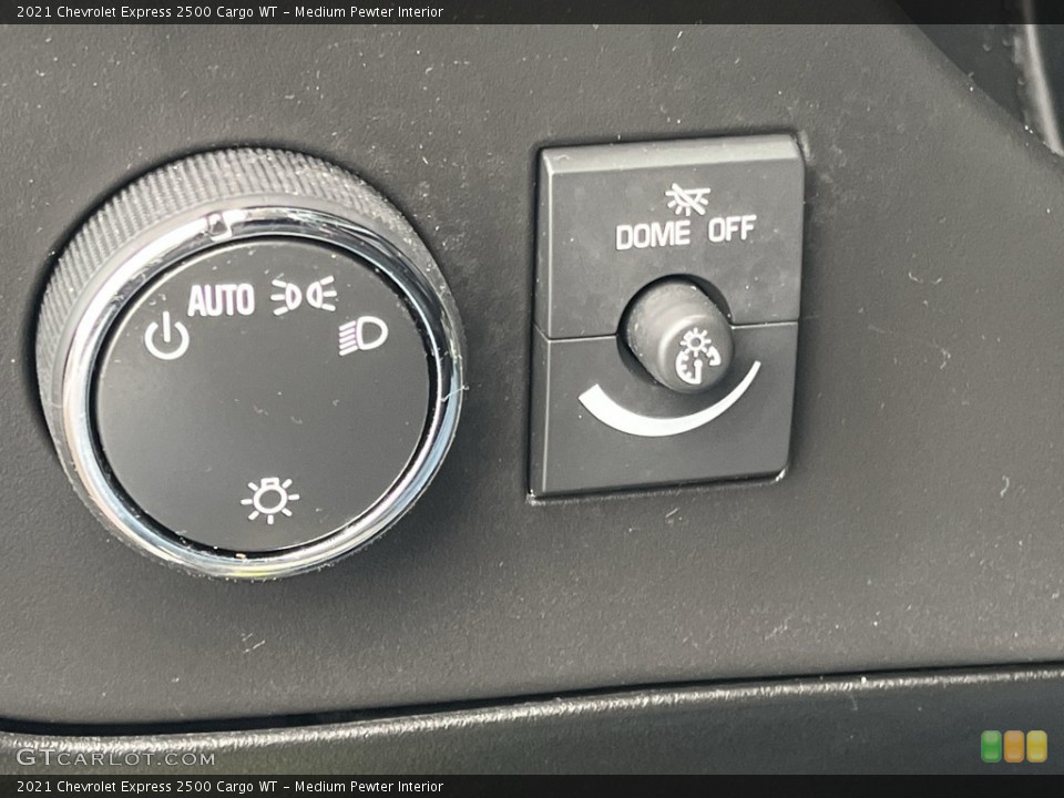 Medium Pewter Interior Controls for the 2021 Chevrolet Express 2500 Cargo WT #144015920