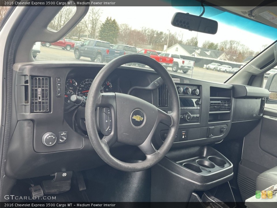 Medium Pewter Interior Dashboard for the 2016 Chevrolet Express 3500 Cargo WT #144016346