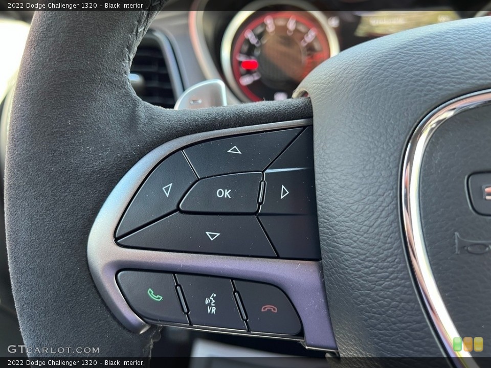 Black Interior Steering Wheel for the 2022 Dodge Challenger 1320 #144016784