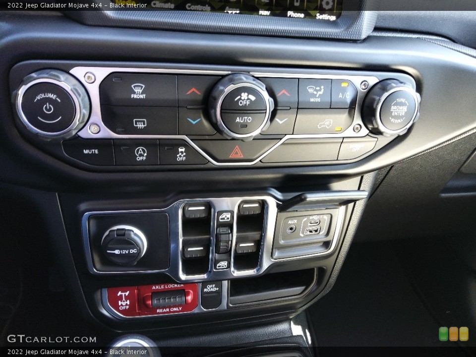 Black Interior Controls for the 2022 Jeep Gladiator Mojave 4x4 #144017424