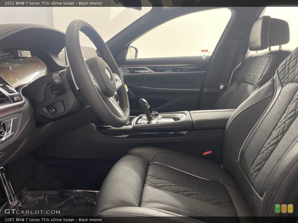 Black Interior Front Seat for the 2022 BMW 7 Series 750i xDrive Sedan #144019834