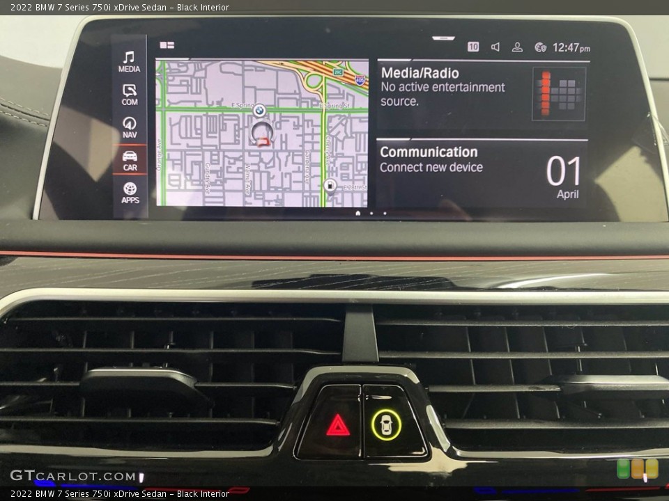 Black Interior Navigation for the 2022 BMW 7 Series 750i xDrive Sedan #144019957