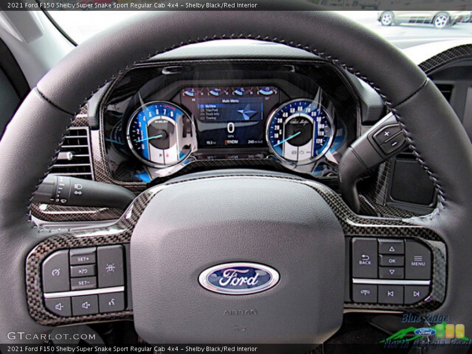 Shelby Black/Red Interior Steering Wheel for the 2021 Ford F150 Shelby Super Snake Sport Regular Cab 4x4 #144021220