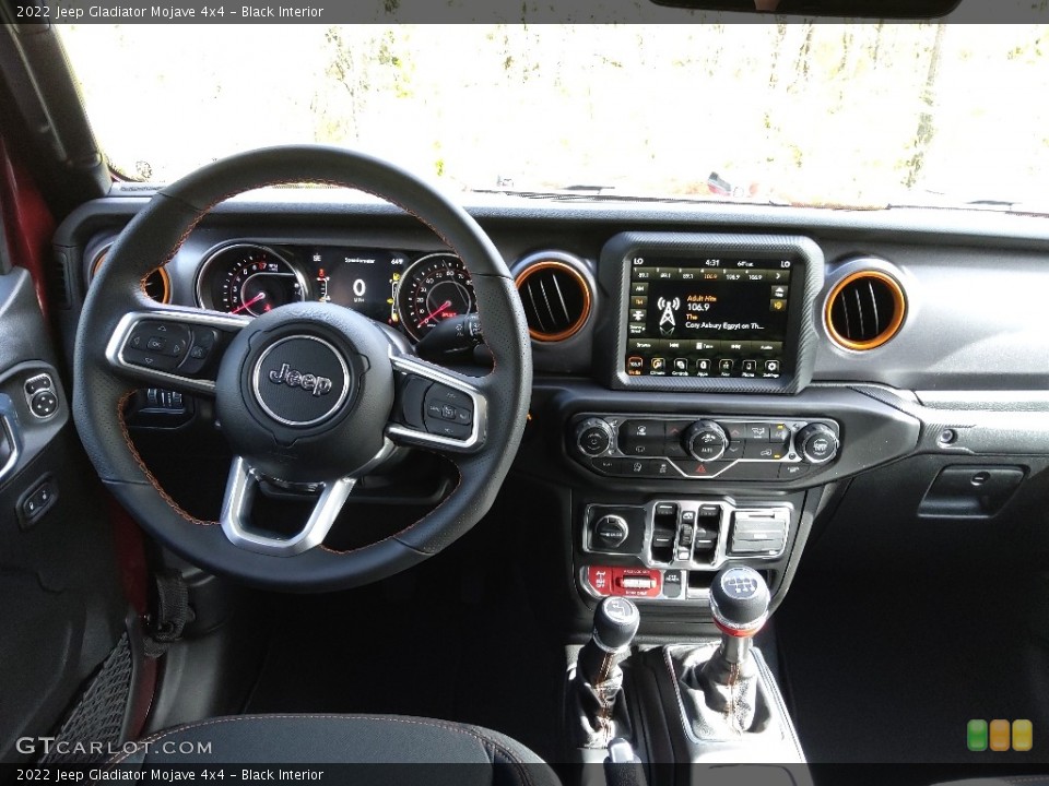 Black Interior Dashboard for the 2022 Jeep Gladiator Mojave 4x4 #144021658