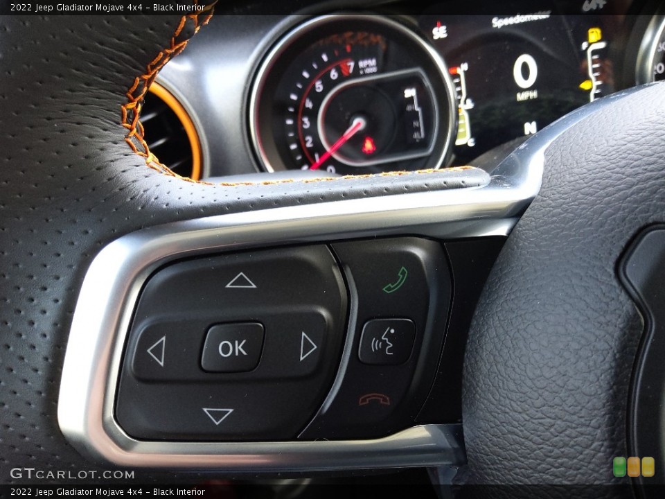 Black Interior Steering Wheel for the 2022 Jeep Gladiator Mojave 4x4 #144021685