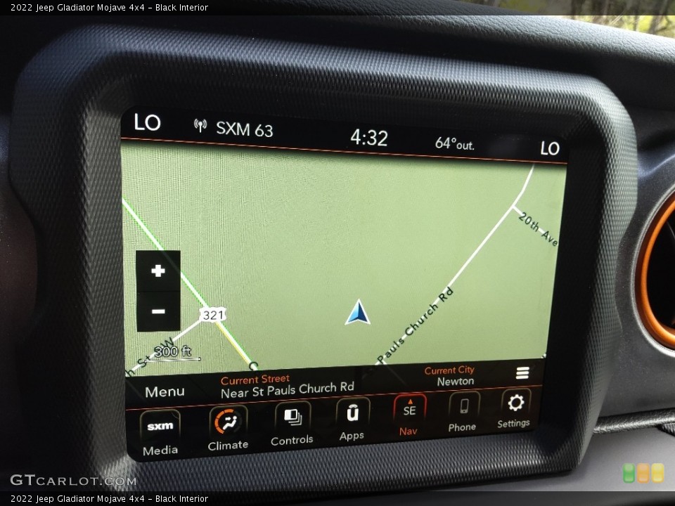 Black Interior Navigation for the 2022 Jeep Gladiator Mojave 4x4 #144021838