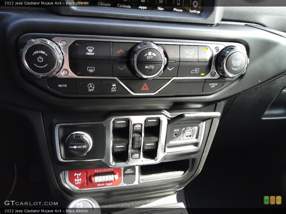 Black Interior Controls for the 2022 Jeep Gladiator Mojave 4x4 #144021898