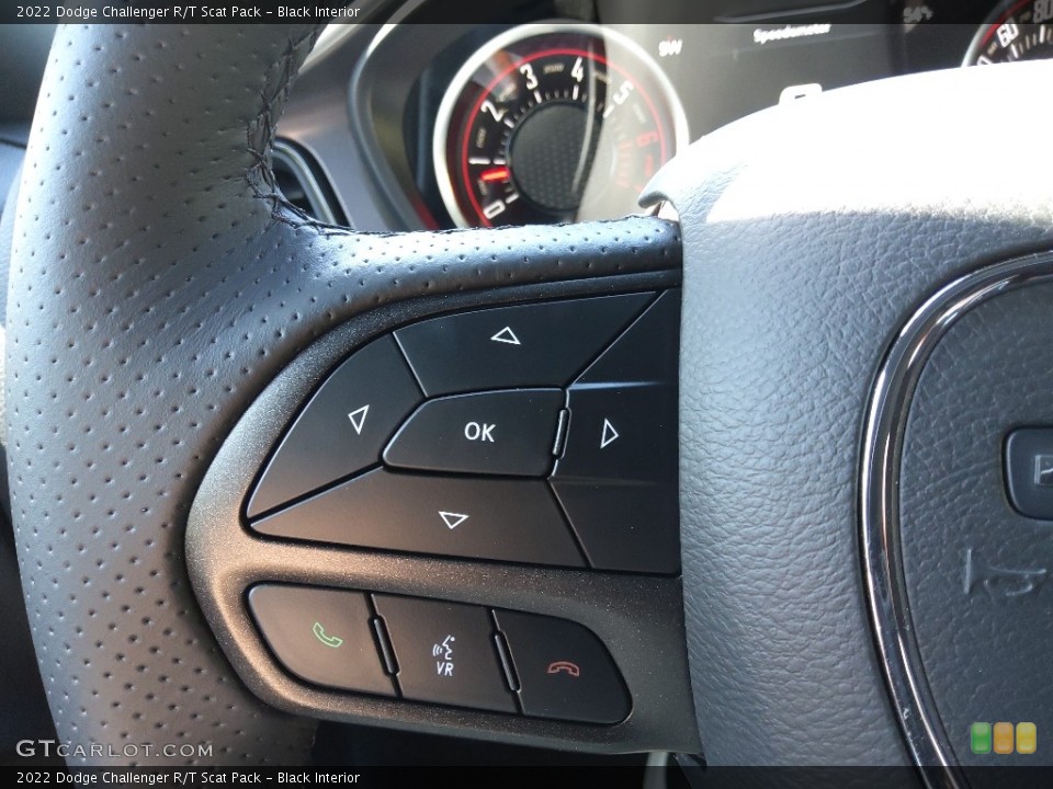 Black Interior Steering Wheel for the 2022 Dodge Challenger R/T Scat Pack #144023386