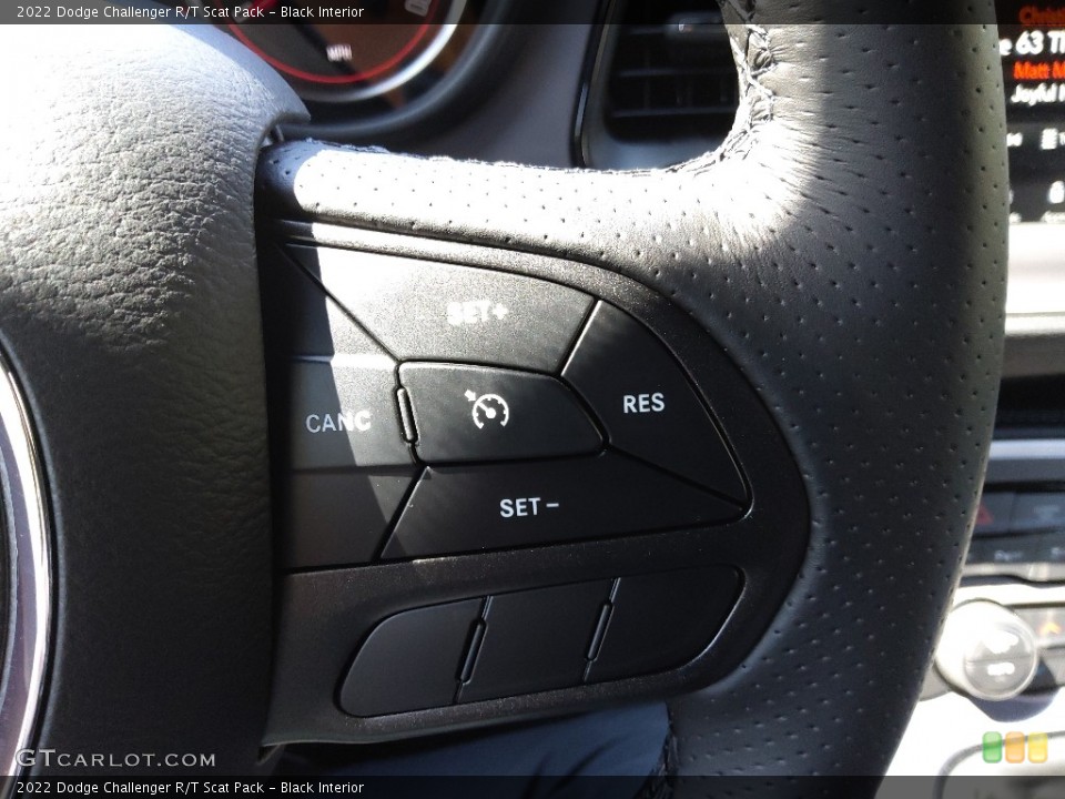 Black Interior Steering Wheel for the 2022 Dodge Challenger R/T Scat Pack #144023407