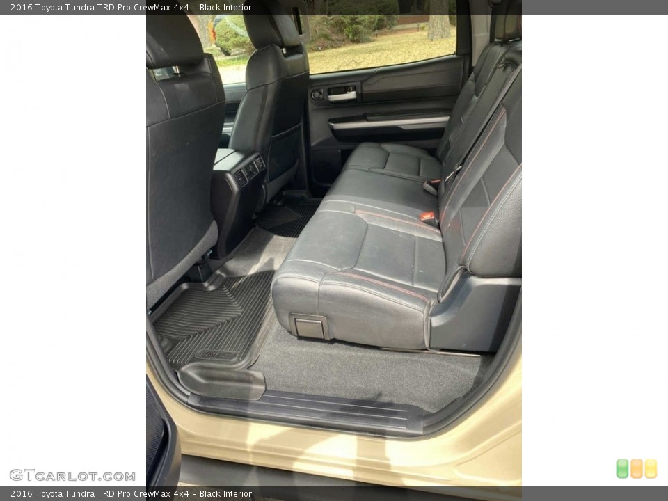 Black Interior Rear Seat for the 2016 Toyota Tundra TRD Pro CrewMax 4x4 #144025201