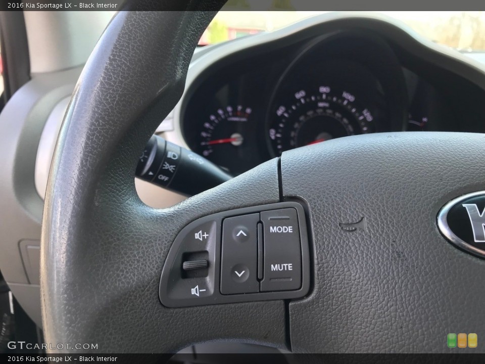 Black Interior Steering Wheel for the 2016 Kia Sportage LX #144025955