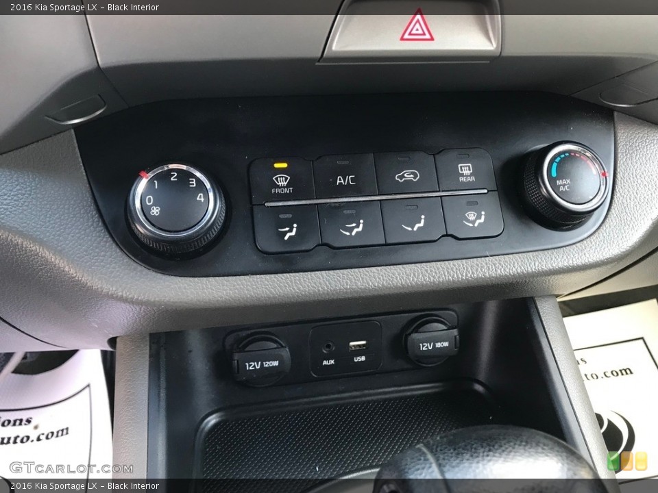 Black Interior Controls for the 2016 Kia Sportage LX #144025991