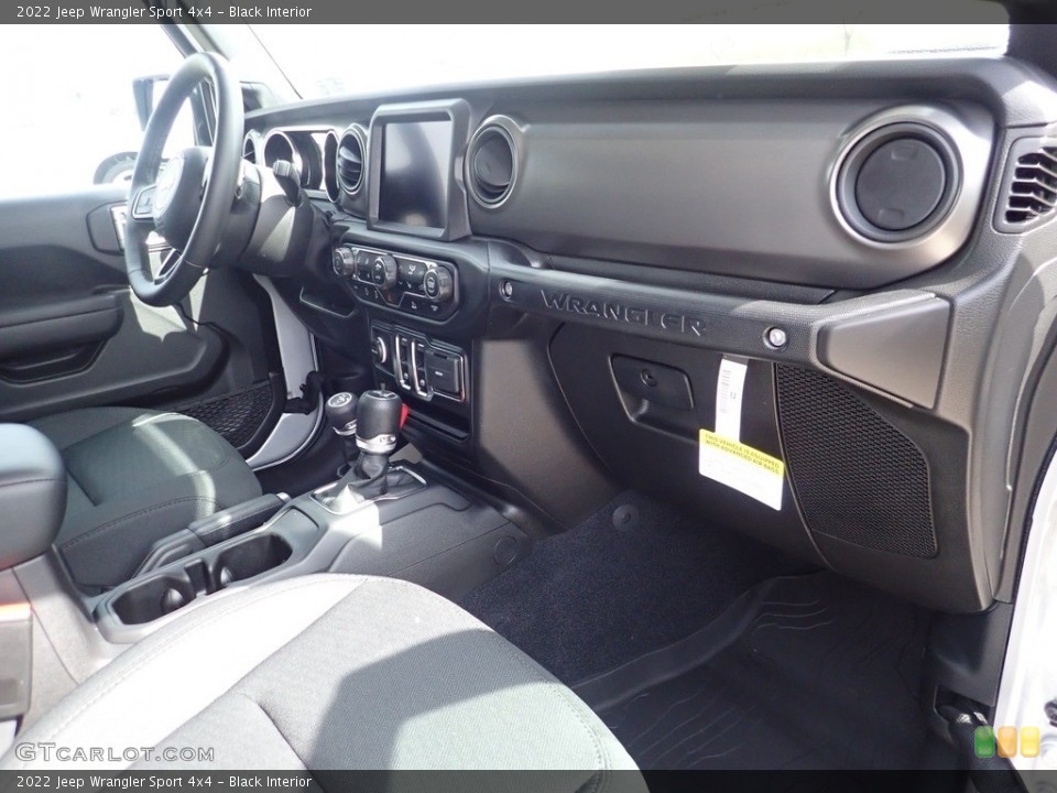 Black Interior Dashboard for the 2022 Jeep Wrangler Sport 4x4 #144027968
