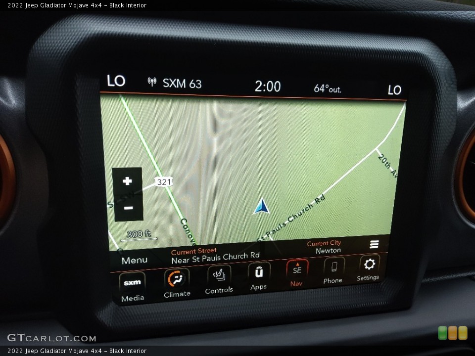 Black Interior Navigation for the 2022 Jeep Gladiator Mojave 4x4 #144029840