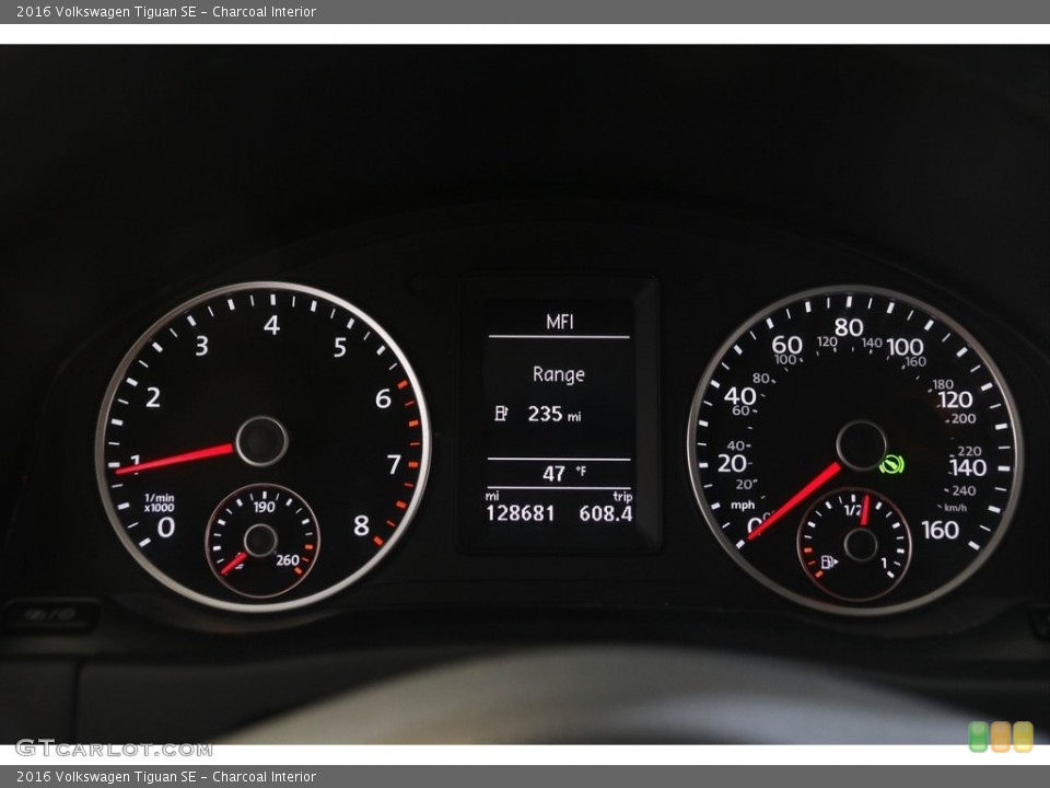 Charcoal Interior Gauges for the 2016 Volkswagen Tiguan SE #144030971