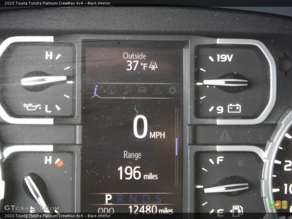 Black Interior Gauges for the 2020 Toyota Tundra Platinum CrewMax 4x4 #144034214