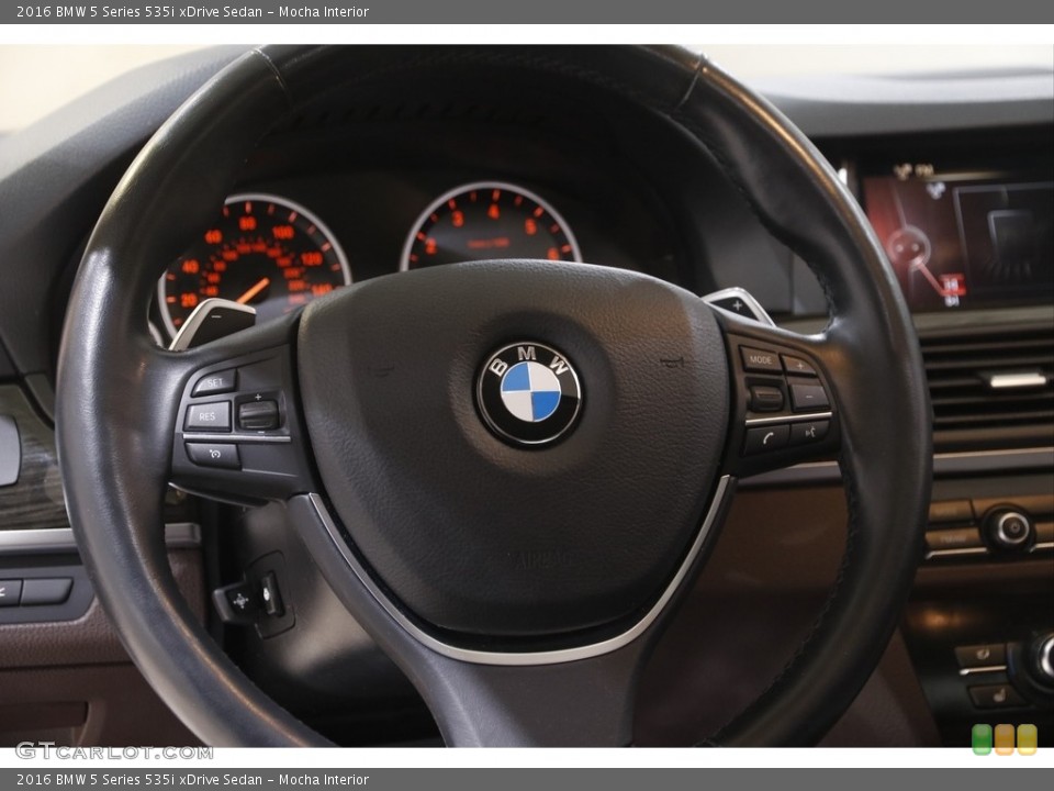 Mocha Interior Steering Wheel for the 2016 BMW 5 Series 535i xDrive Sedan #144034256