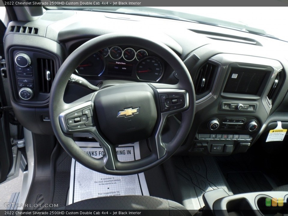 Jet Black Interior Controls for the 2022 Chevrolet Silverado 2500HD Custom Double Cab 4x4 #144035616