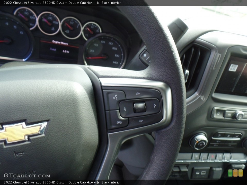 Jet Black Interior Steering Wheel for the 2022 Chevrolet Silverado 2500HD Custom Double Cab 4x4 #144035639