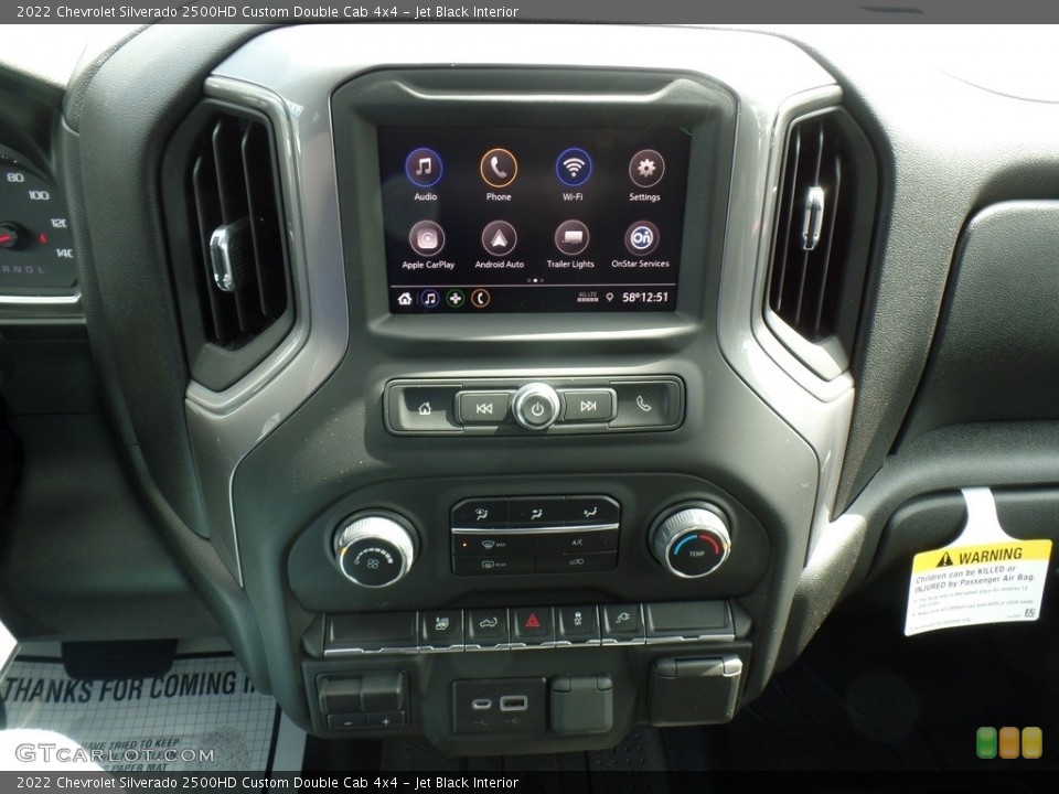 Jet Black Interior Controls for the 2022 Chevrolet Silverado 2500HD Custom Double Cab 4x4 #144035769