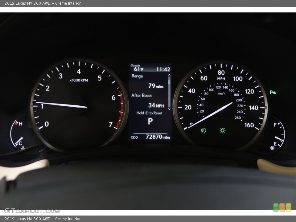 Creme Interior Gauges for the 2019 Lexus NX 300 AWD #144036363