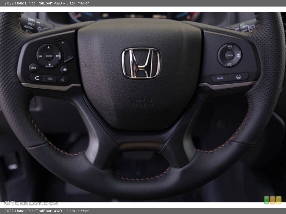 Black Interior Steering Wheel for the 2022 Honda Pilot TrailSport AWD #144037359