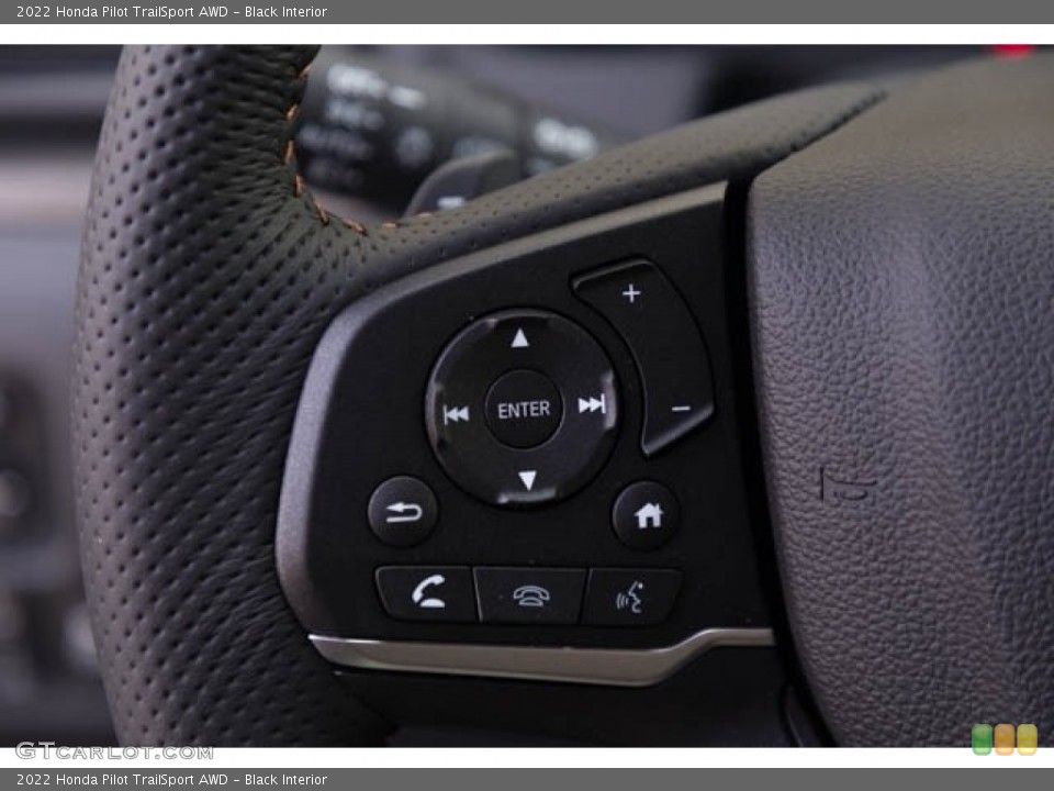 Black Interior Steering Wheel for the 2022 Honda Pilot TrailSport AWD #144037374