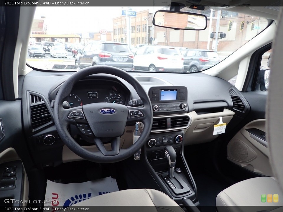 Ebony Black Interior Photo for the 2021 Ford EcoSport S 4WD #144037446