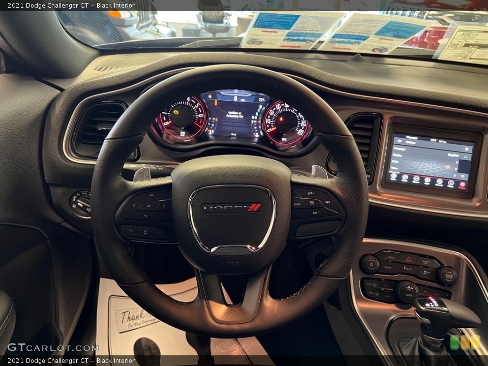 Black Interior Steering Wheel for the 2021 Dodge Challenger GT #144038962