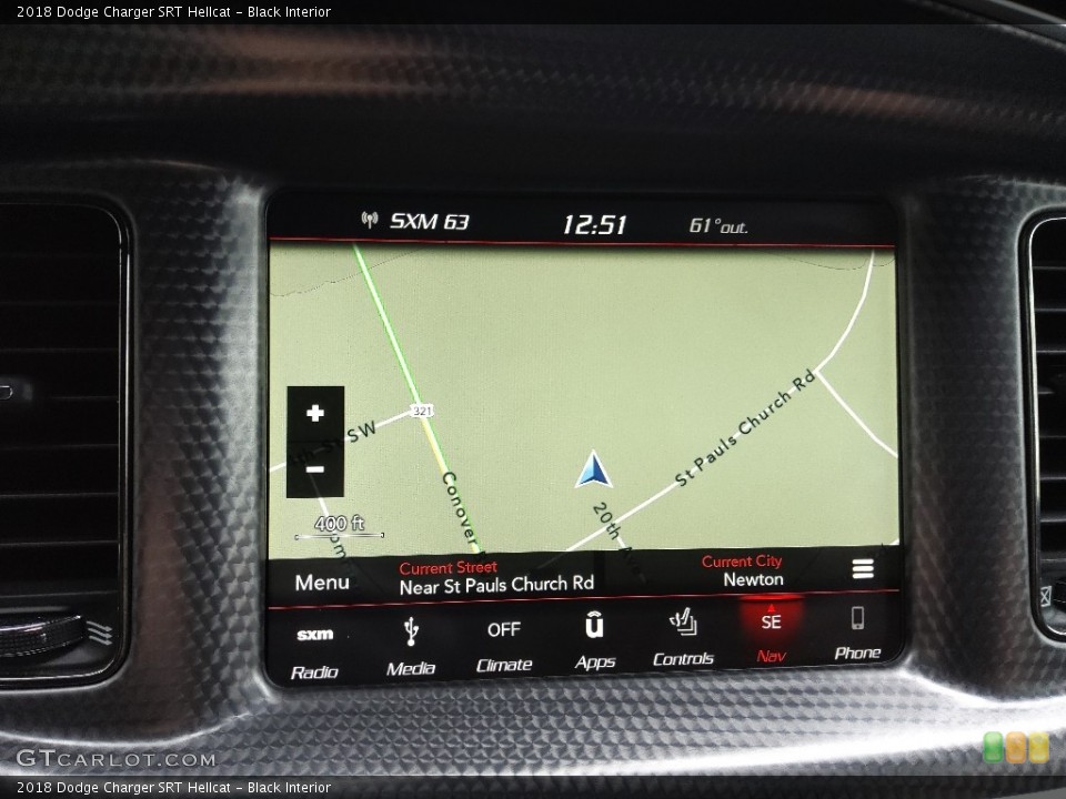 Black Interior Navigation for the 2018 Dodge Charger SRT Hellcat #144041683