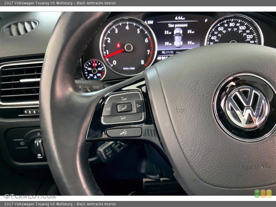 Black Anthracite Interior Steering Wheel for the 2017 Volkswagen Touareg V6 Wolfsburg #144042832