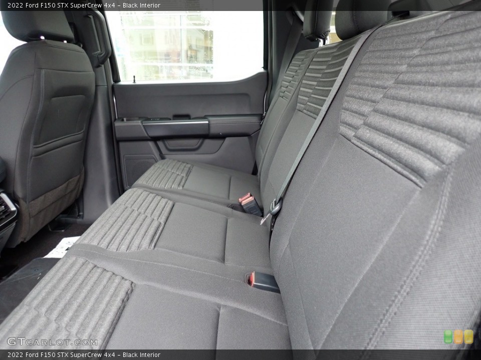 Black Interior Rear Seat for the 2022 Ford F150 STX SuperCrew 4x4 #144043000