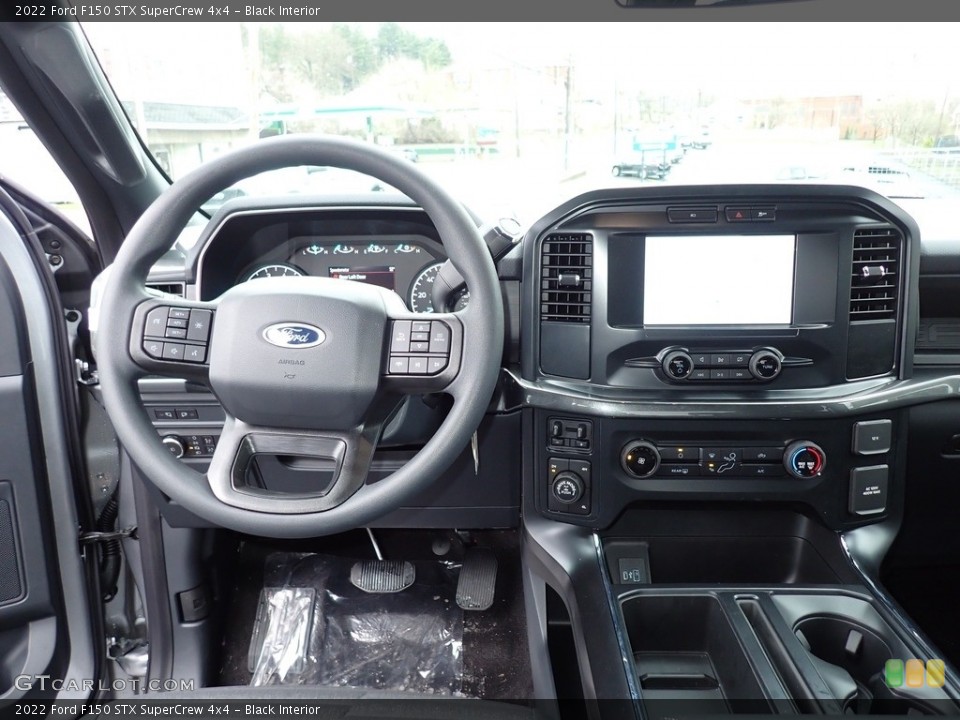 Black Interior Dashboard for the 2022 Ford F150 STX SuperCrew 4x4 #144043048