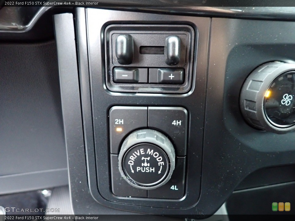 Black Interior Controls for the 2022 Ford F150 STX SuperCrew 4x4 #144043114